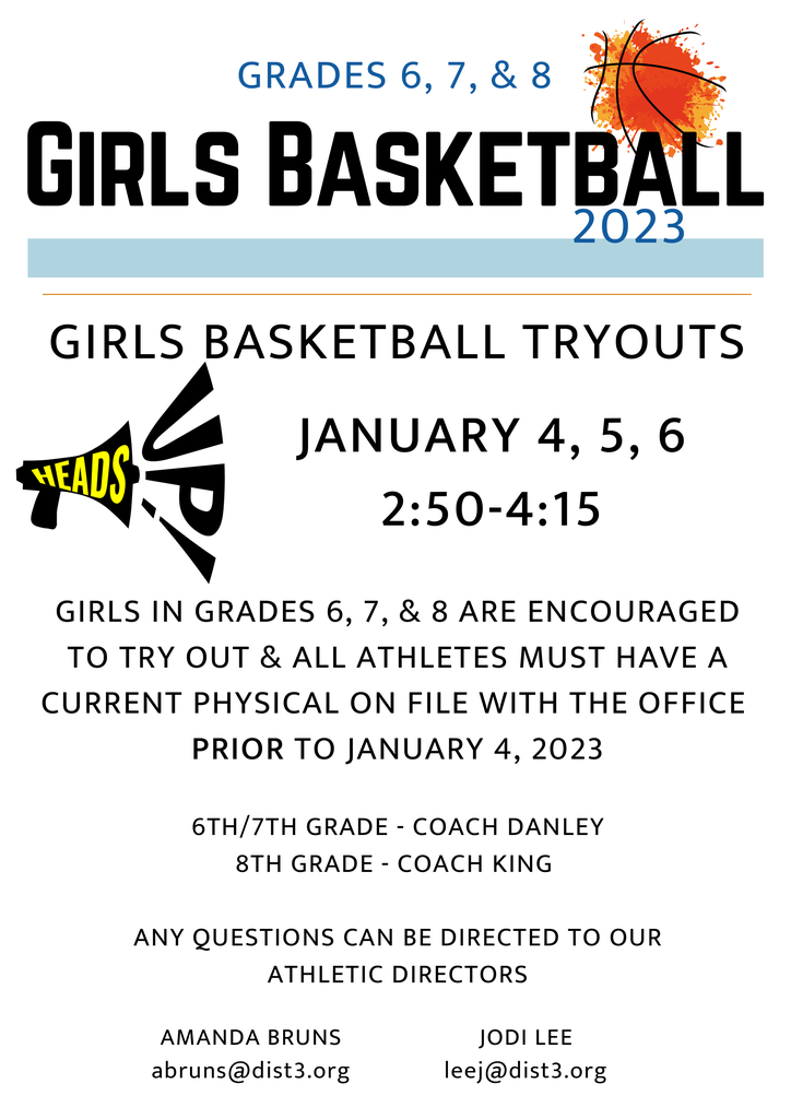 Girls' basketball try-outs